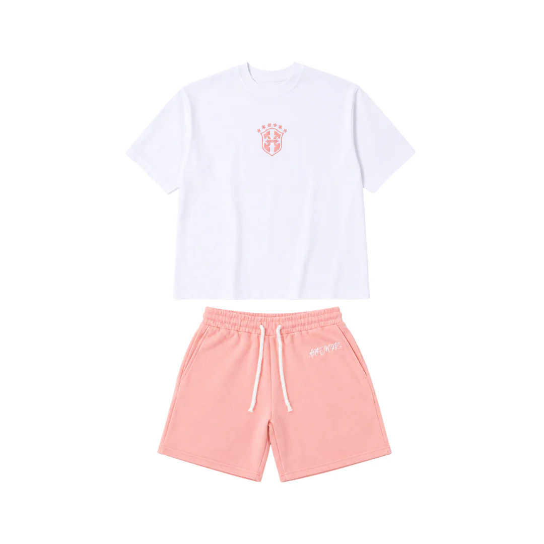 Women's Summer Short Sleeve Crewneck T-Shirt and Shorts Set
