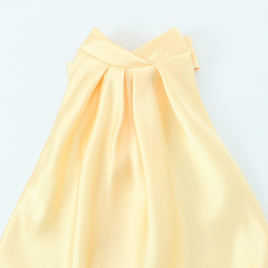 Satin Halter Neck Midi Dress Sleeveless Bodycon