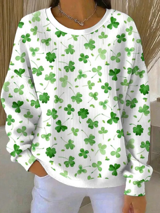 Iris Royal Print Women's Crewneck Sweatshirt