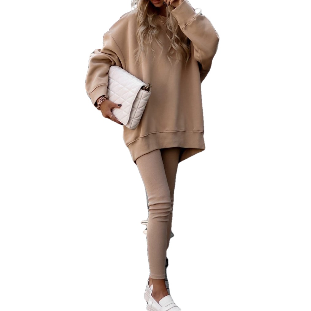 Women's Asymmetric Long-Sleeve Hoodie and Pants Set