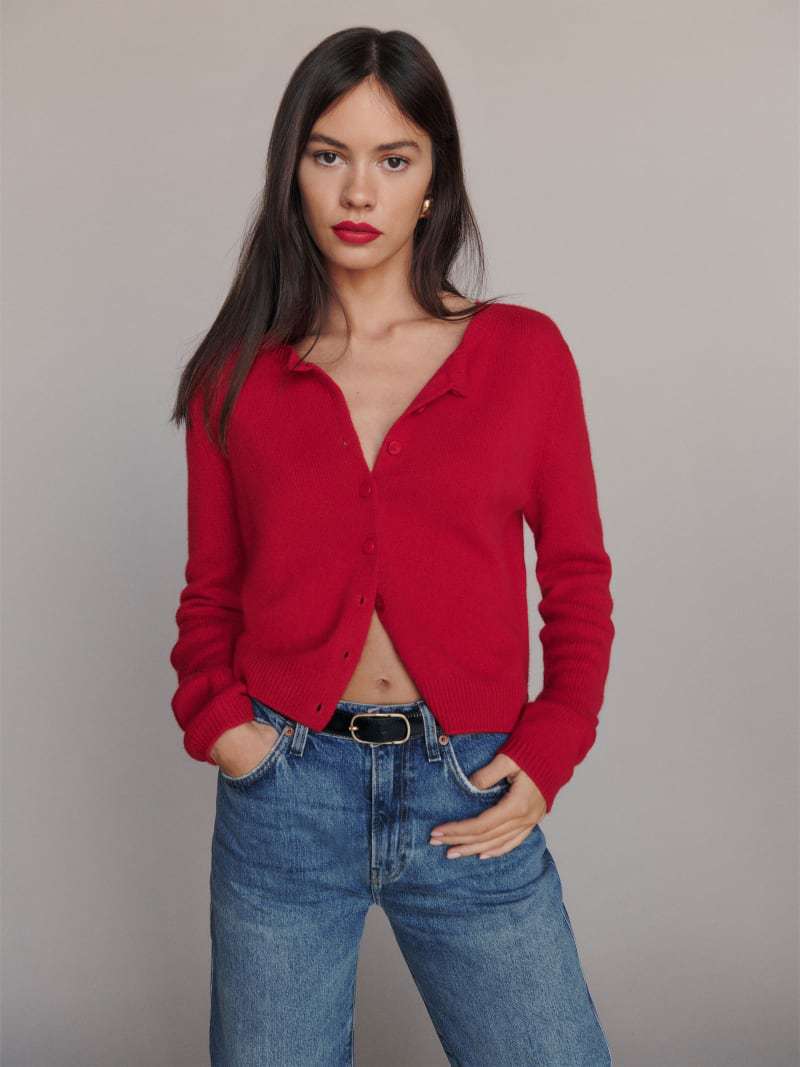 Women's Long Sleeve Button-Up Knit Cardigan