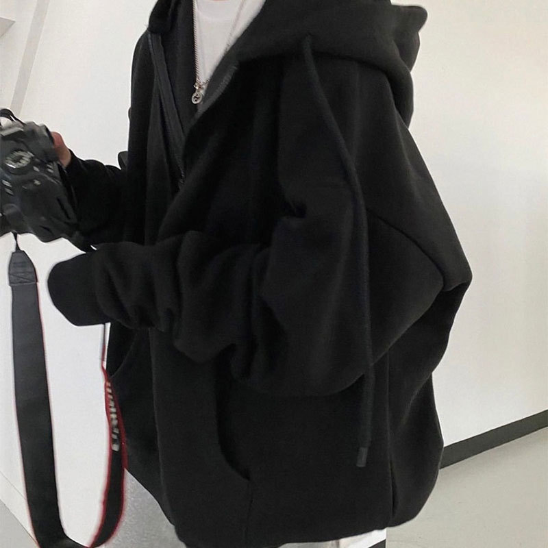 Women's Solid Zip-Up Hooded Cropped Hoodie