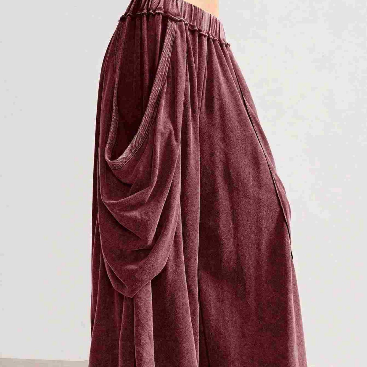 Women's Flowy Wide-Leg Dance Pants Low-Rise Gothic Harem