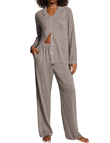 Women's Cuban Collar Printed Long Sleeve Shirt Set Casual Minimalist