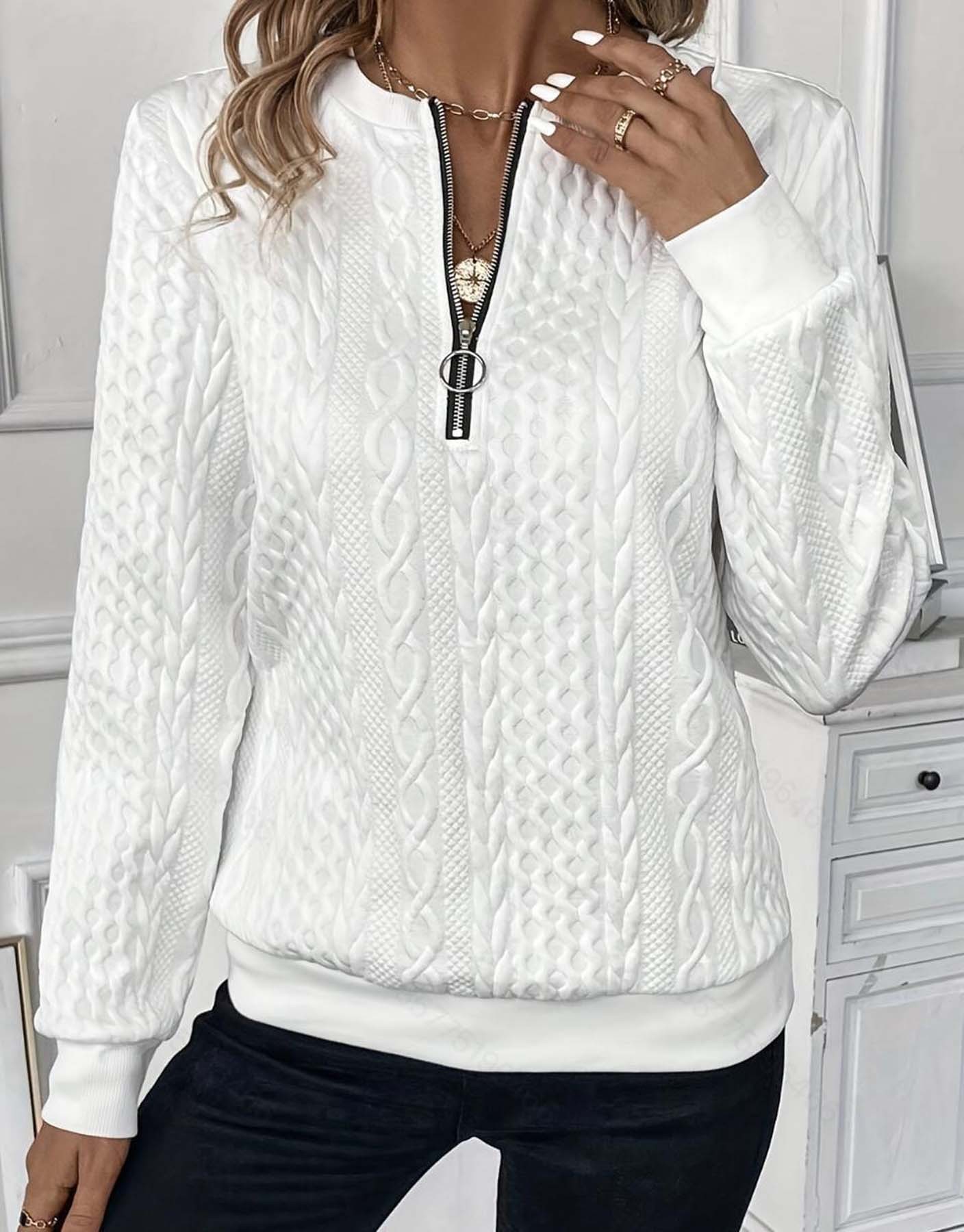 Women's Quilted Zip-Up Hoodie Sweatshirt Jacket
