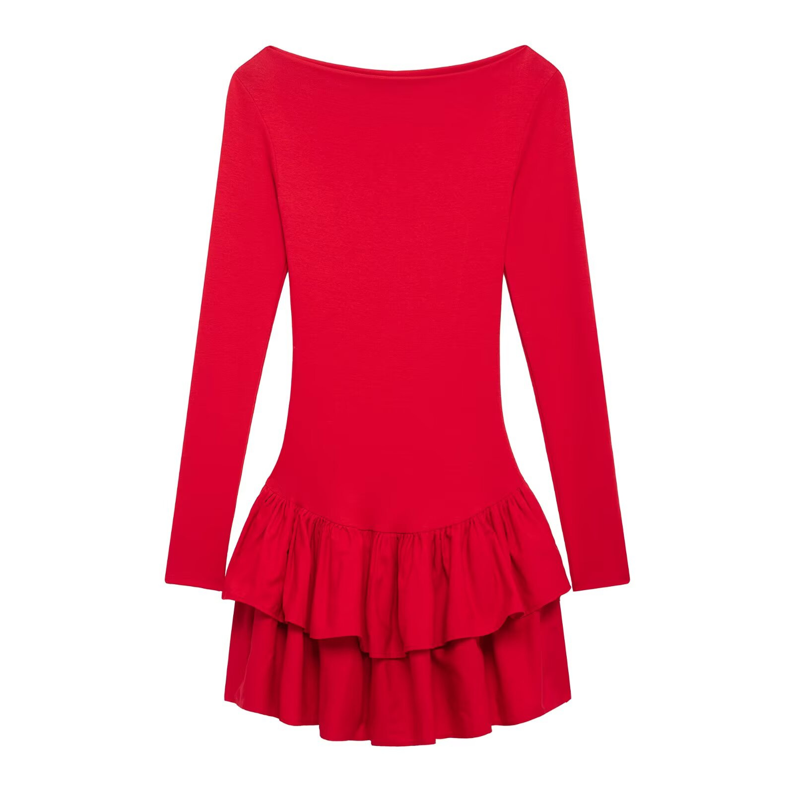Women's Tiered Ruffle Long Sleeve Mini Dress