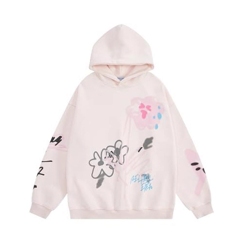 Women's Floral Print Hoodie Long Sleeve Crew Neck Pullover