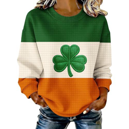 Women's Clover Print Casual Hoodie