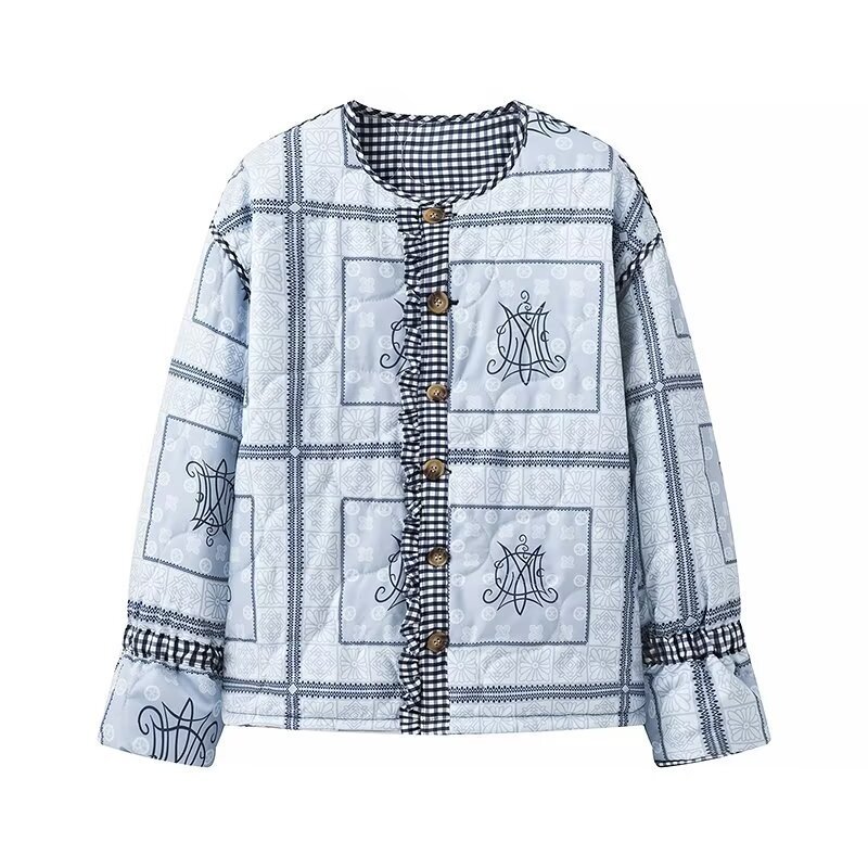 Reversible Plaid Padded Cotton Jacket
