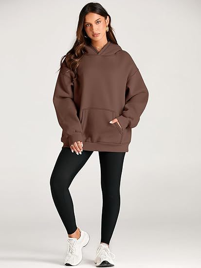Women's Loose Hooded Sweatshirt Long Sleeve Warm Casual Pullover