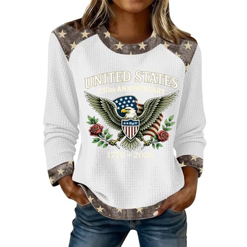 Women's Eagle Letter Print Crewneck Sweatshirt