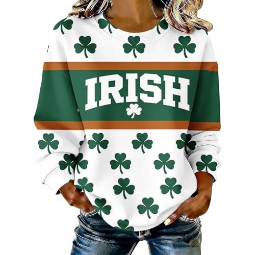 Women's Clover Print Casual Hoodie