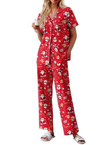 Women's Cuban Collar Short Sleeve Shirt and Pants Set