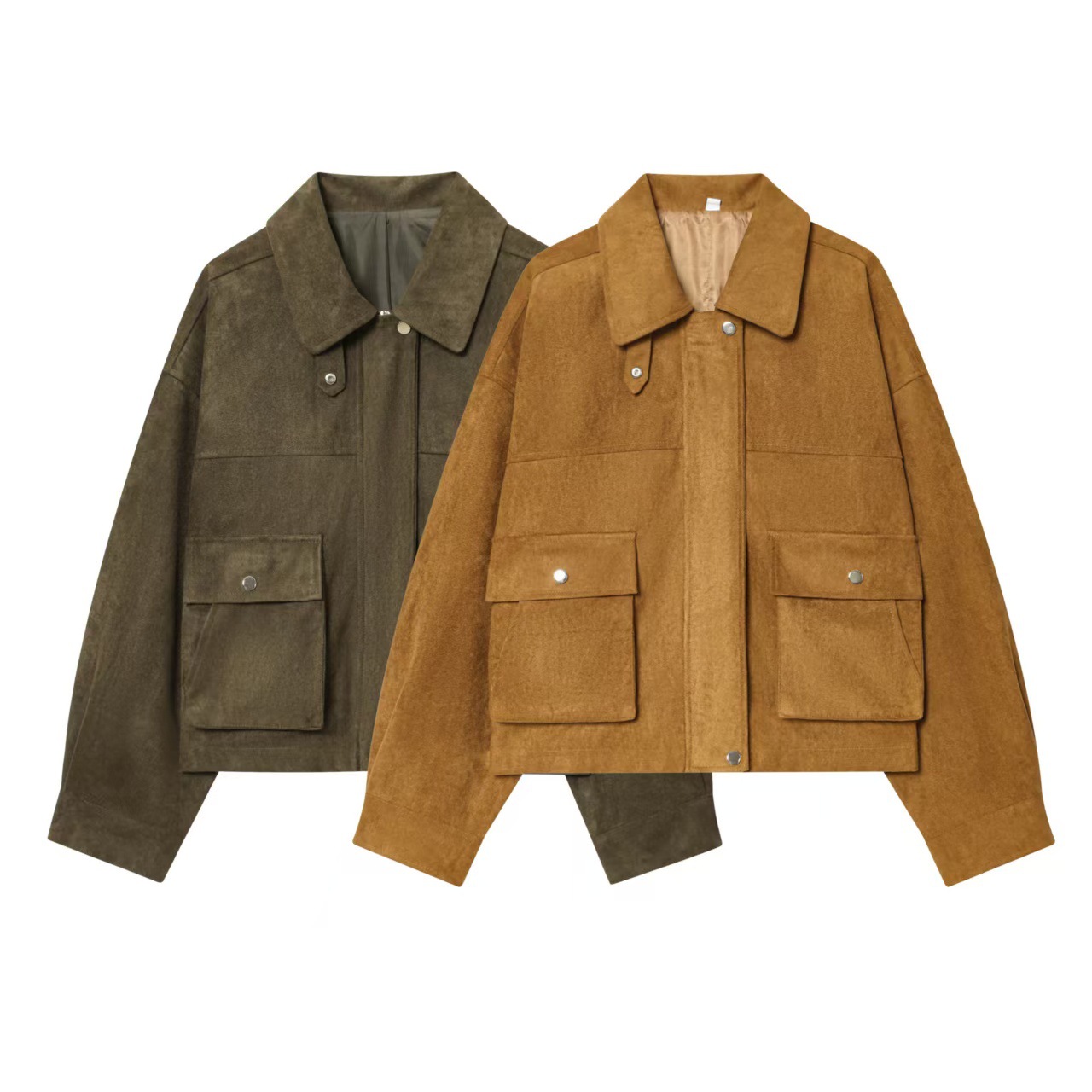 Faux Leather Bomber Jacket for Women