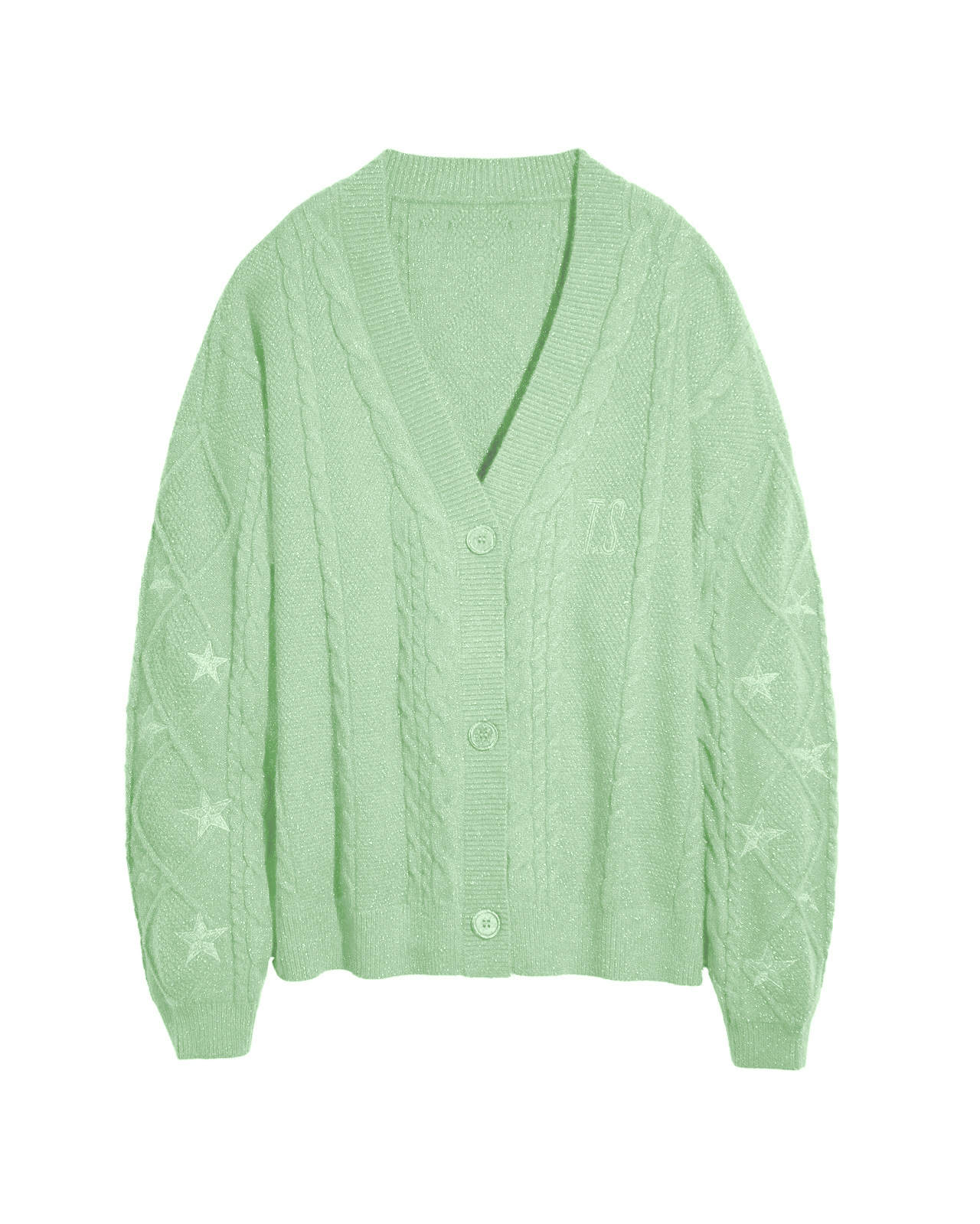 Orange Star Embroidered Cardigan Sweater