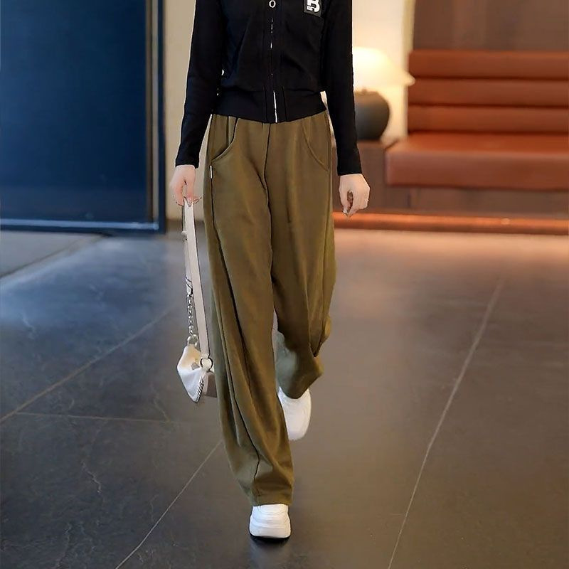 High-Waist Wide-Leg Banana Pants for Women Casual Loose Fit