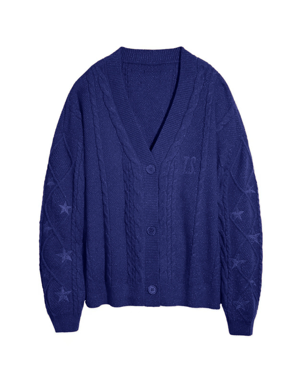 Orange Star Embroidered Cardigan Sweater