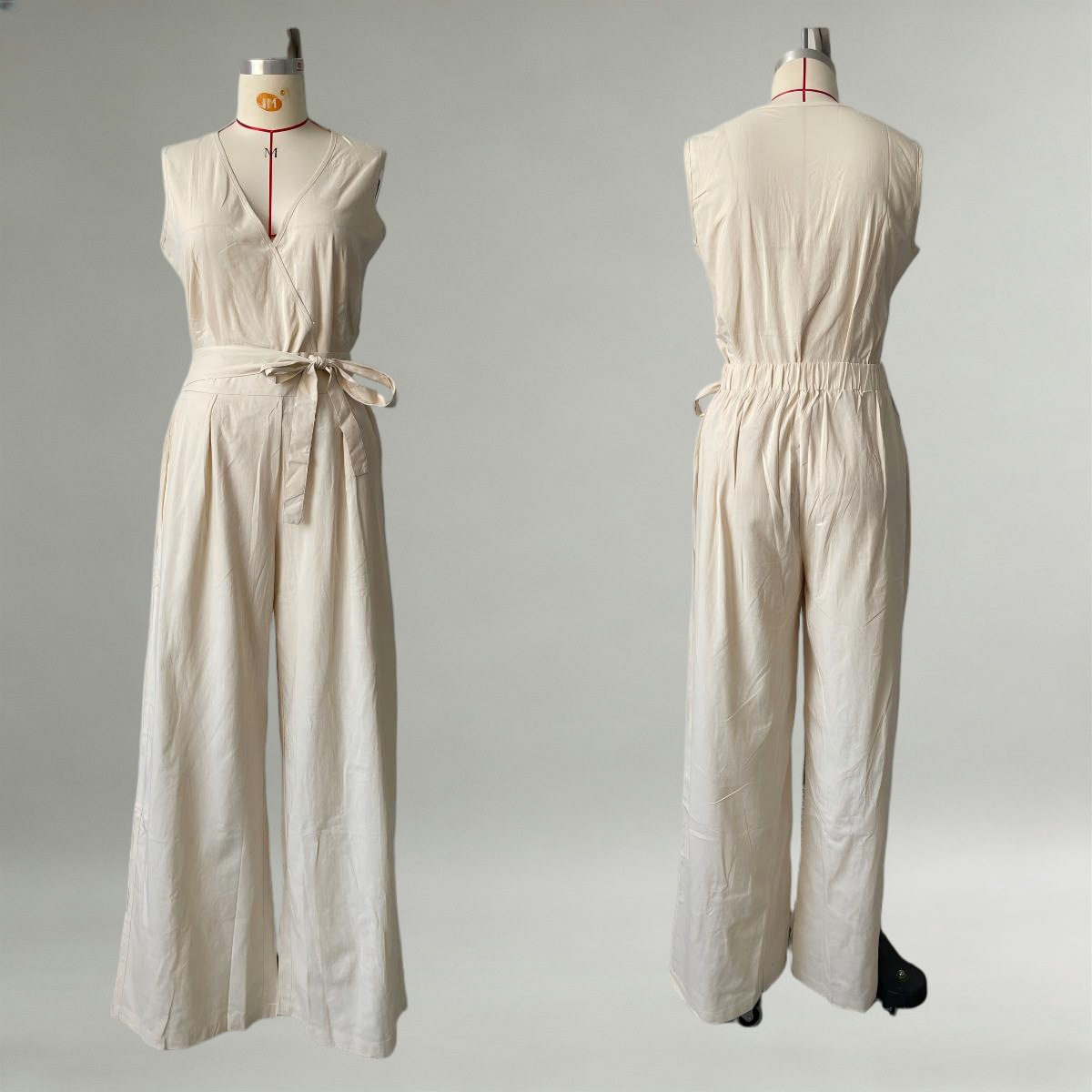 Women's Sleeveless Tank Top and High-Waist Wide-Leg Pants Two-Piece Set