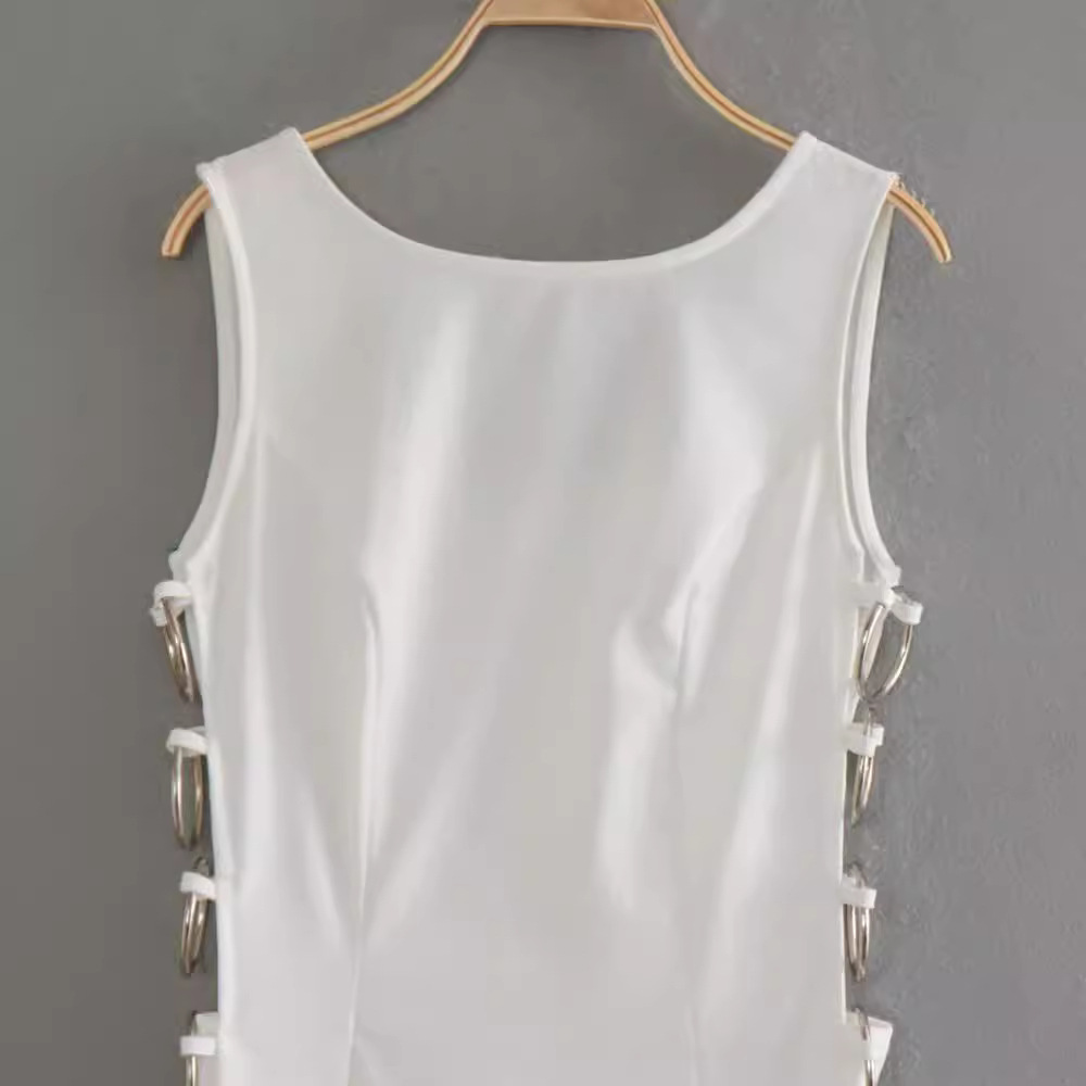 Women's Bodycon Dress with Ring Accents