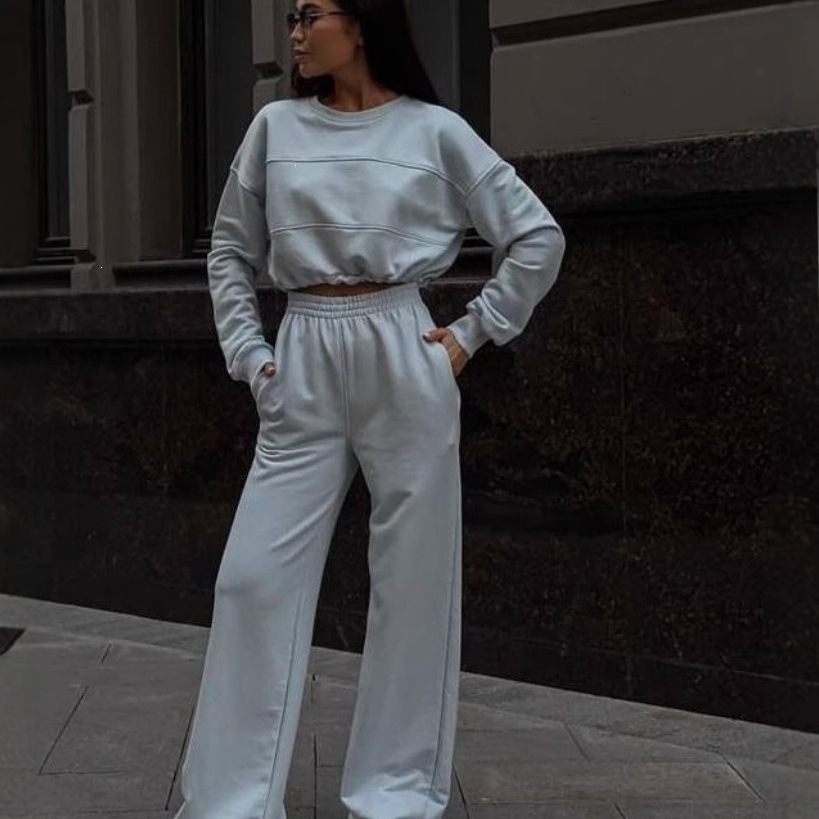 Women's Two-Piece Hoodie and Pants Set Casual Streetwear