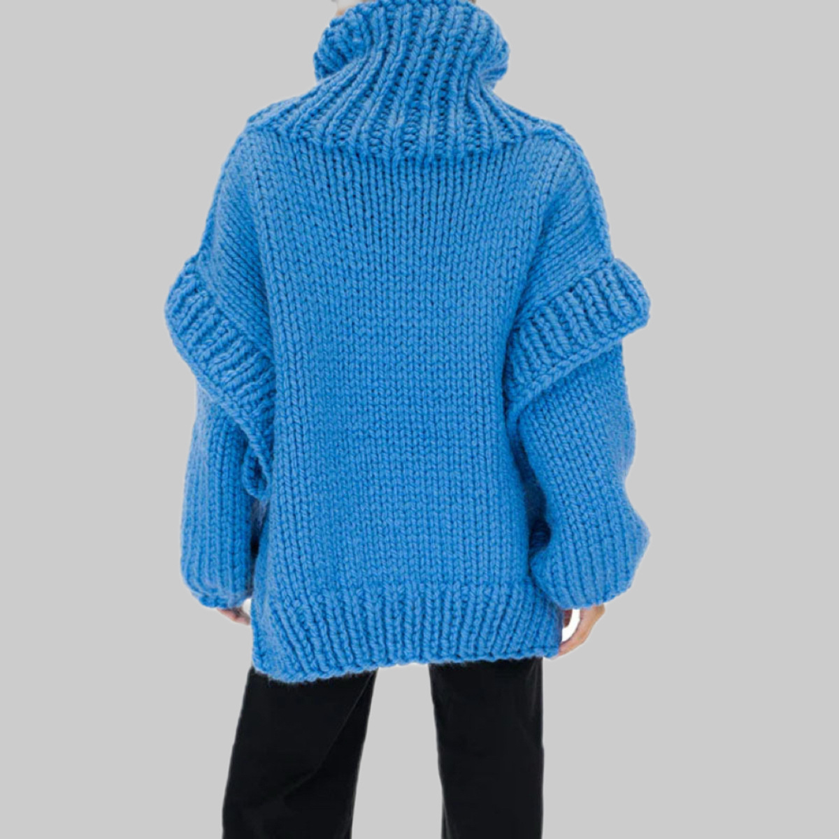Fluffy Long Sleeve Turtleneck Pullover Sweater