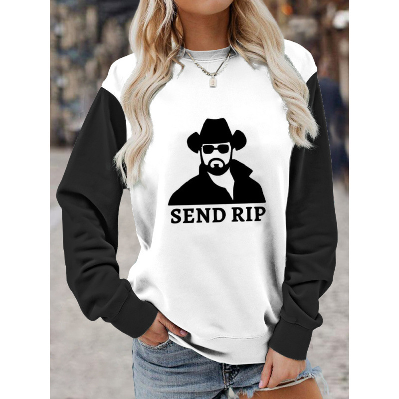 3D Print Crewneck Pullover Hoodie Women's Casual Sweatshirt