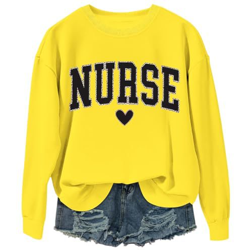 Nurse Heart Print Women's Crewneck Sweatshirt