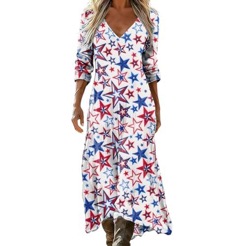 Women's Striped Floral Print Ruched Midi Dress