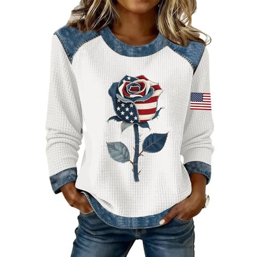 Women's USA Flag Letter Print Sweatshirt