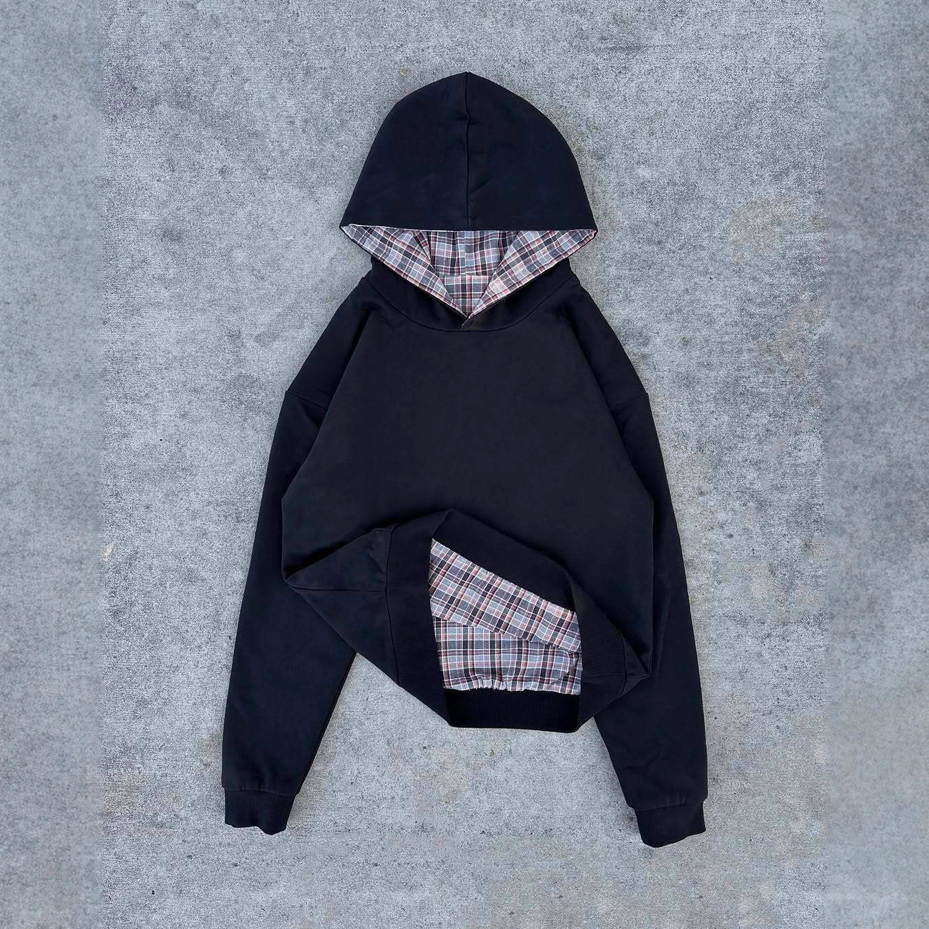 American High Street Reversible Plaid Hoodie