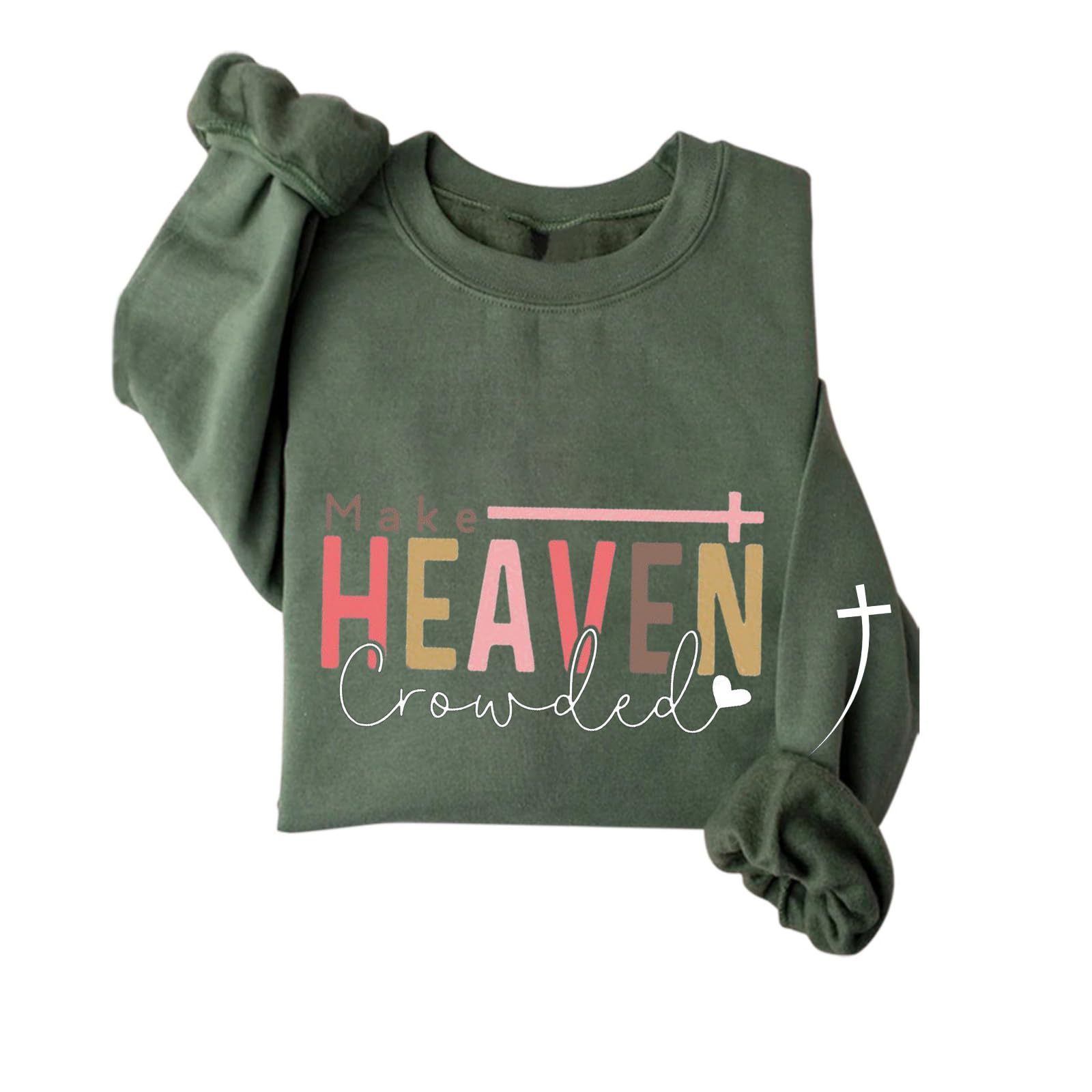 Women's Heaven Letter Print Crewneck Sweatshirt
