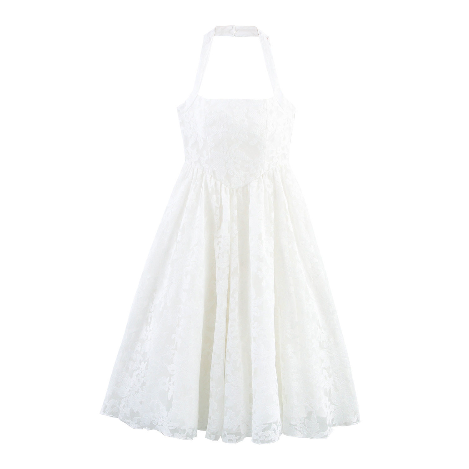 Women's Halter Open-Back A-Line Long Dress