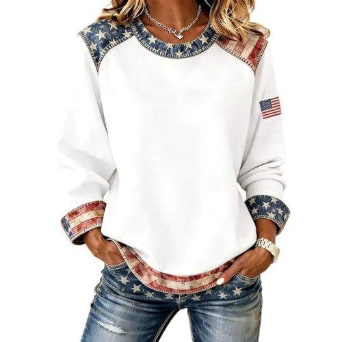 Women's American Eagle Print Crewneck Sweatshirt