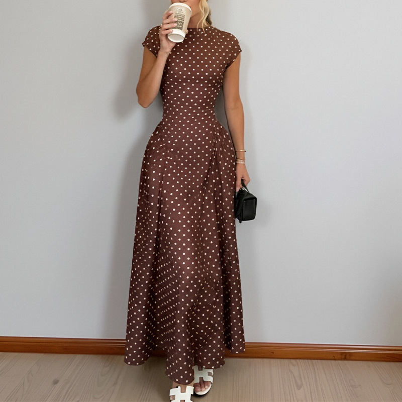 French-Style Open-Back Bodycon Dress Solid Color Sleeveless High Waist