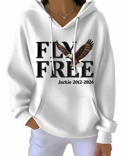 Women's Free Letter Eagle Print Casual Sweatshirt