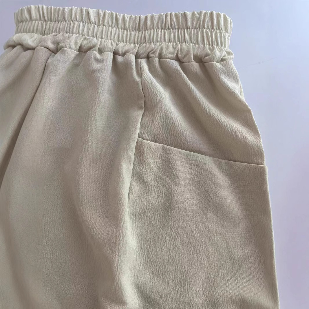 Women's Loose Straight-Leg High-Waist Pants with Pockets