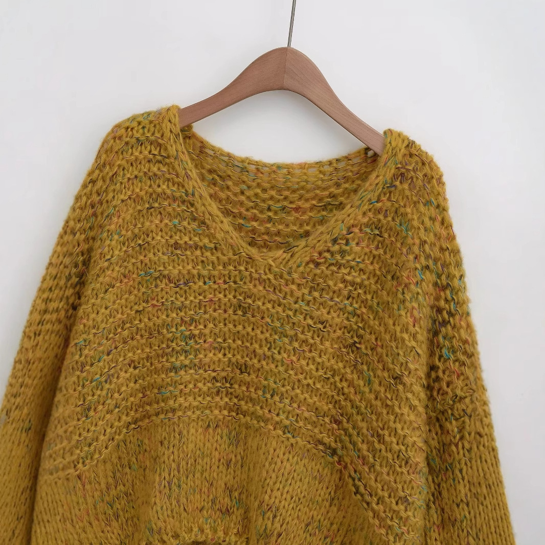 Women's Minimalist Solid Color Pullover Knit Sweater