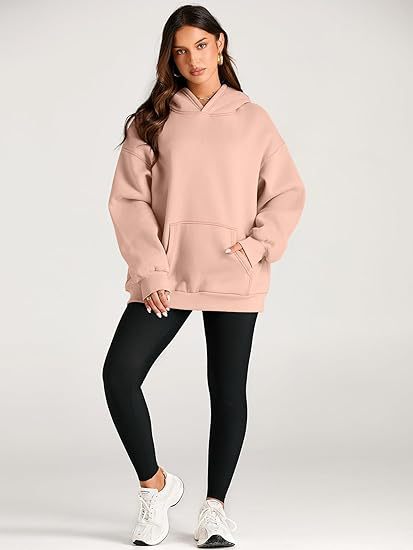 Women's Loose Hooded Sweatshirt Long Sleeve Warm Casual Pullover