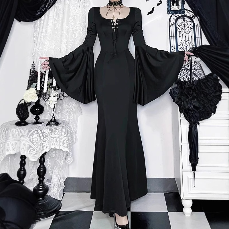 Women's Batwing Sleeve Mermaid Bodycon Dress