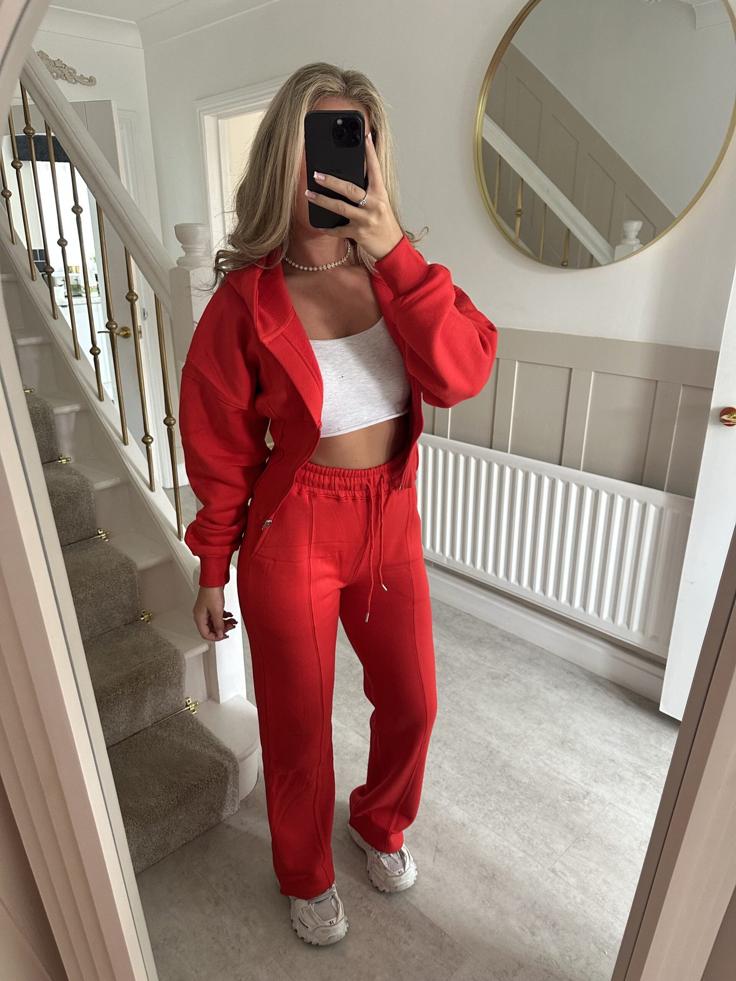Women's Colorblock Zip Cardigan & Tie Pants Set