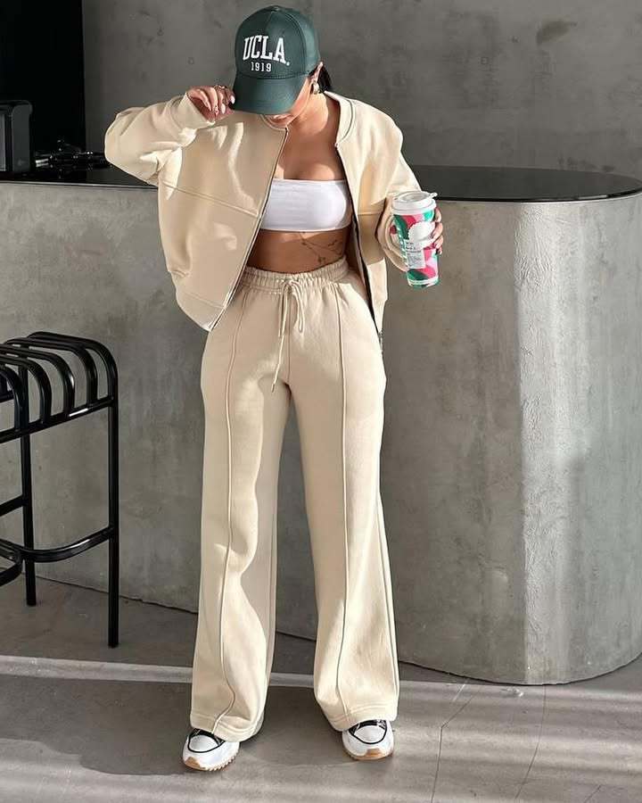 Women's Casual Two-Piece Cardigan and Pants Set Long Sleeve Streetwear