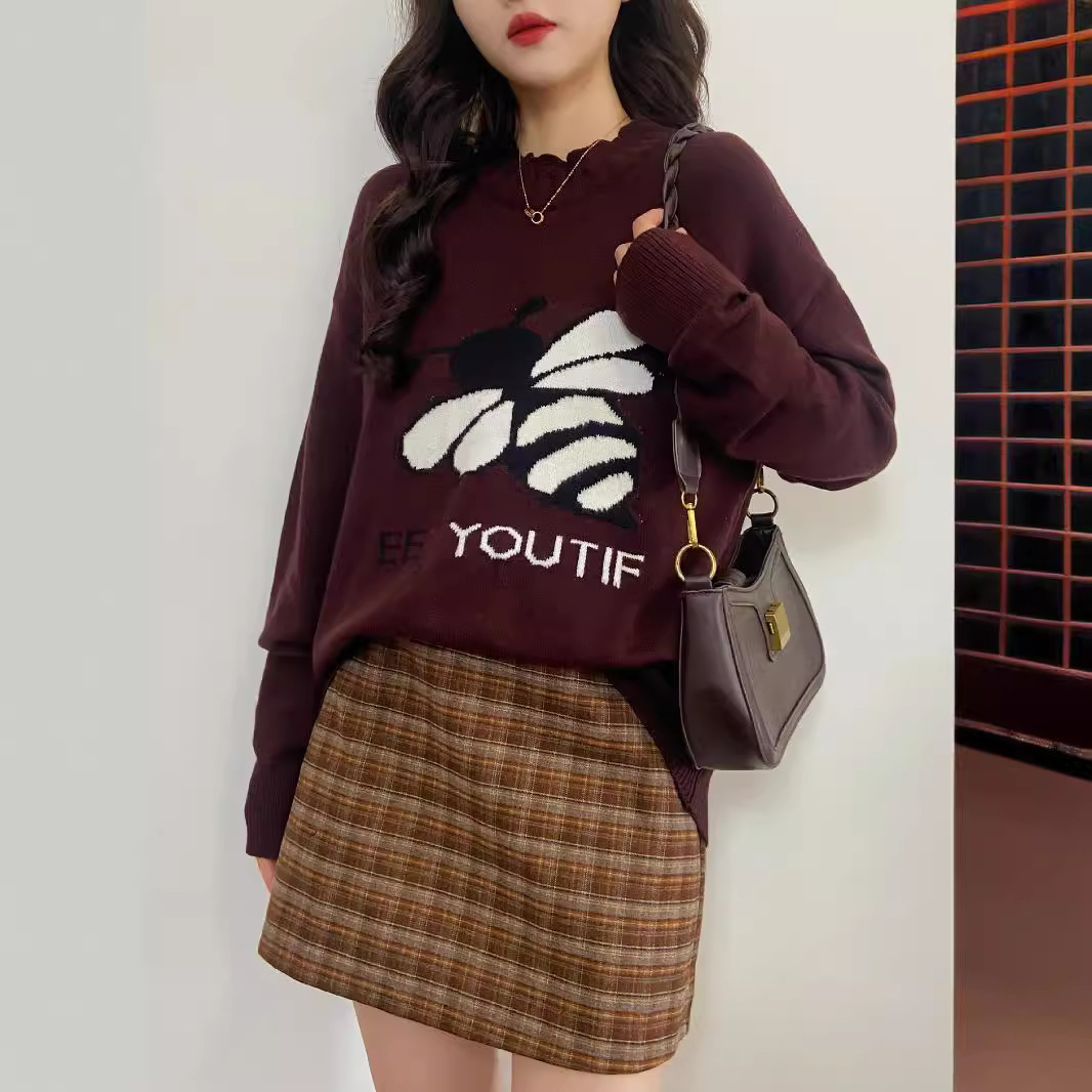 Women's Thick Knit Crewneck Pullover Sweater Long Sleeve