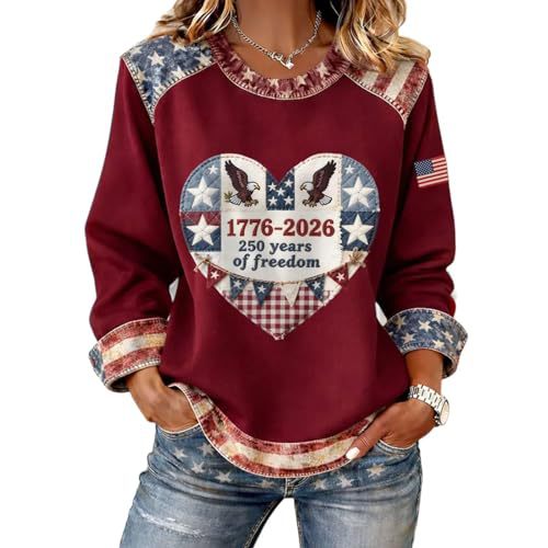 Women's American Eagle Print Crewneck Sweatshirt