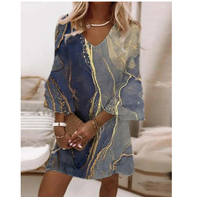 Women's Animal Print Ruched Floral Midi Dress