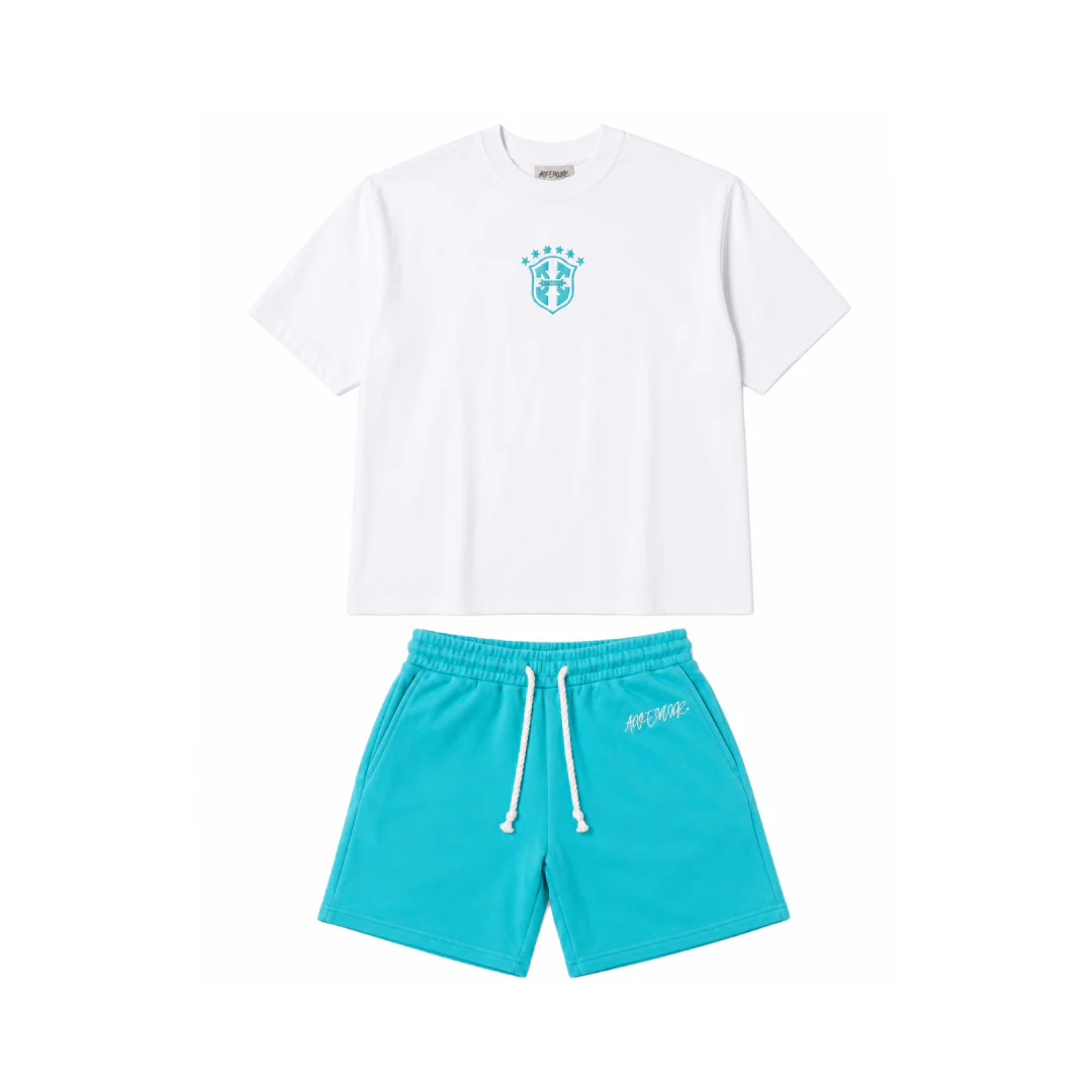 Women's Summer Short Sleeve Crewneck T-Shirt and Shorts Set
