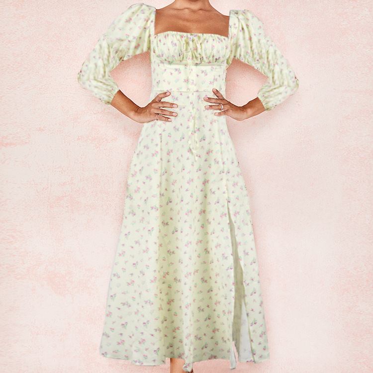 Women's Sleeveless Spaghetti Strap French Dress with Waist