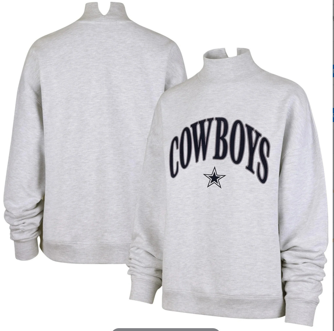 Unisex Embroidered High Neck Long Sleeve Sweatshirt
