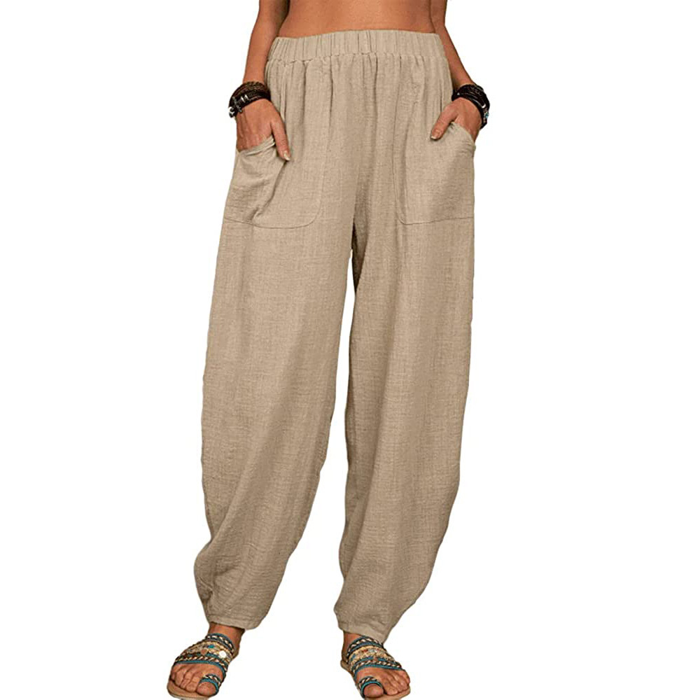 Women's Loose Cotton Harem Lounge Pants