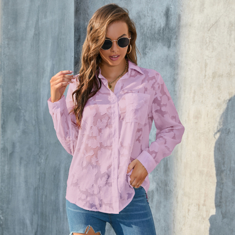 Plus Size Women's Loose Casual Chiffon Blouse