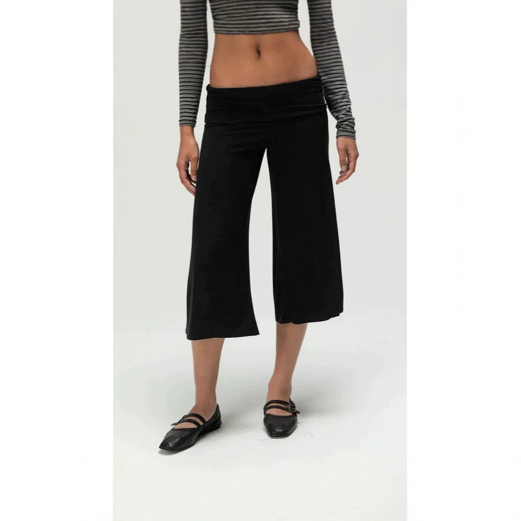 Women's Casual Capri Pants Loose Fit Polyester